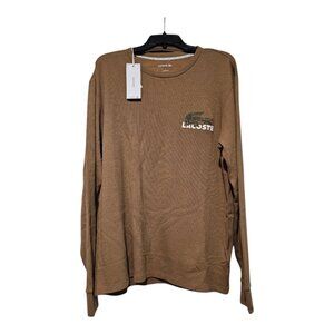 Lacoste Men's Large Croc Thermal Waffle Sleep Shirt